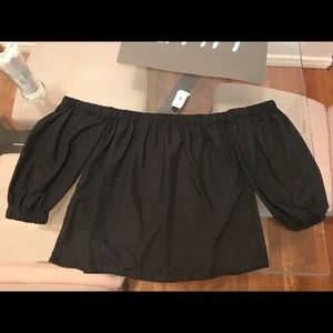 Off Shoulder Black Top